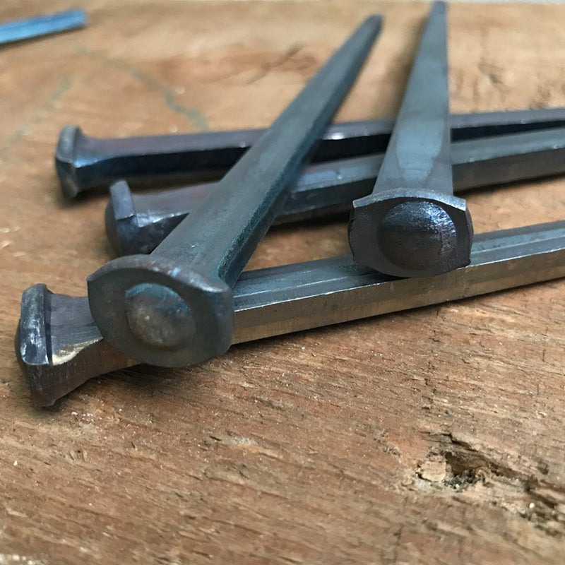 6"- Steel Square Common Rose Head STANDARD-60d Nails (10 Nails)