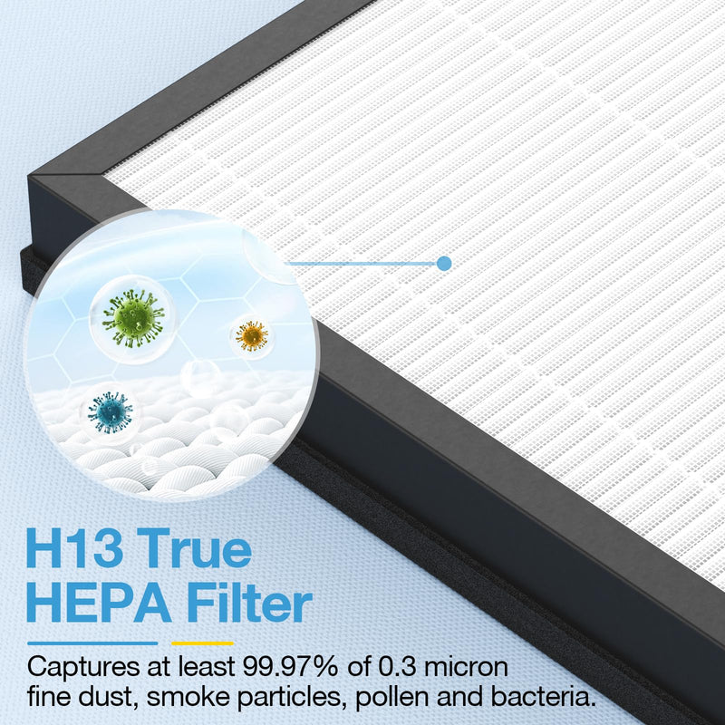 4 Pack HAP603 Replacement Filter for ECOSELF HAP603 / HAP603WF Air Purifier White 4 Pack