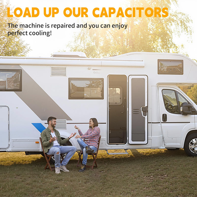 3314471.017 RV air Conditioning Capacitor is Compatible with Dometic 55/15 MFD 55+15 uF±6% 370/440V AC Capacitor Repair kit, Suitable for AC Motors or Heat Pump air conditioners.
