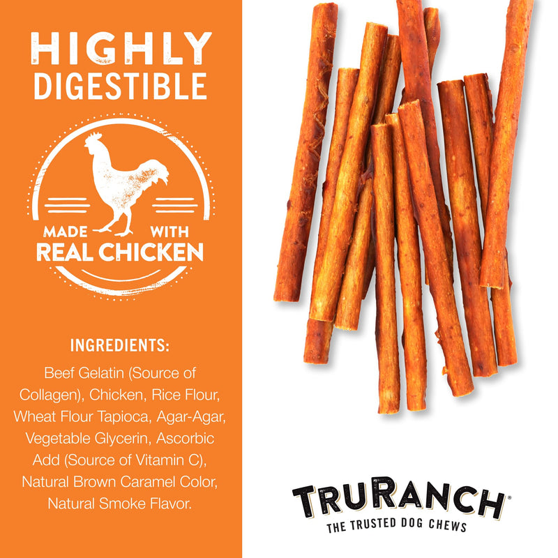 5" Collagen Sticks 2 Flavor Bundle: Chicken, Peanut Butter, Healthy Joint Support Dog Treat, Rawhide Alternative, Skin & Coat Health, Made with Real Chicken, 2 Bags, 30 Count
