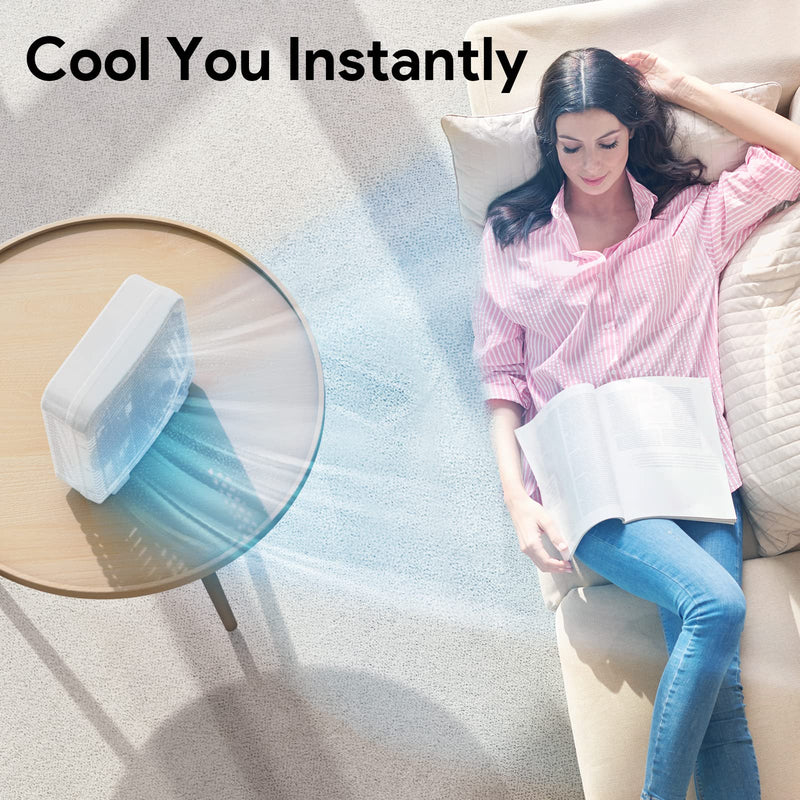 shinic 10" Tabletop Box Fan for Bedroom, 2 Speeds, Quiet Table Fan with Strong Airflow, Energy Efficient Small Box Fan, Portable Kitchen Exhaust Fan for Bedroom Bathroom Office Dorm Workshop, White Single Units