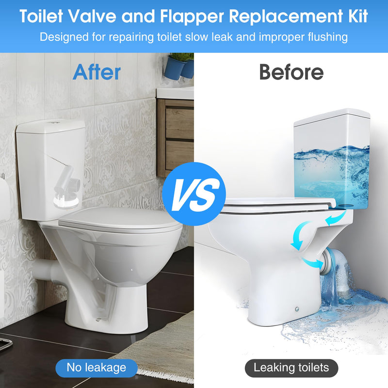 Enhon Toilet Flush Valve Assembly Compatible with American Standard 047107-0070A/3161-Series Toilet Flush Valve Flapper Replacement Kit for One Piece Toilets