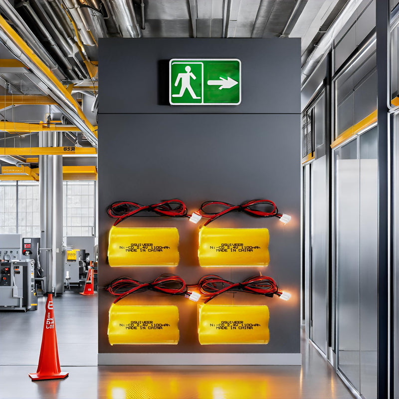 2.4V Emergency Light Battery Exit Sign Replacement 2.4 Volt 1100mAh Ni-CD Compatible with Lithonia 10010034 Exitronix 10010036 Interstate NIC1394 BEL-179 (2 Pack) 2 Pack x exit sign battery 2.4v