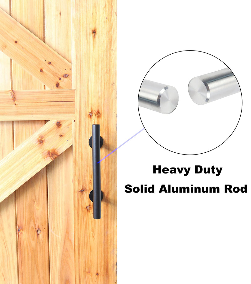 Heavy Duty Barn Door Handle Set, Large Rustic, for Gates Garages Sheds Furniture (Aluminum 12" Handle) Aluminum 12" Handle