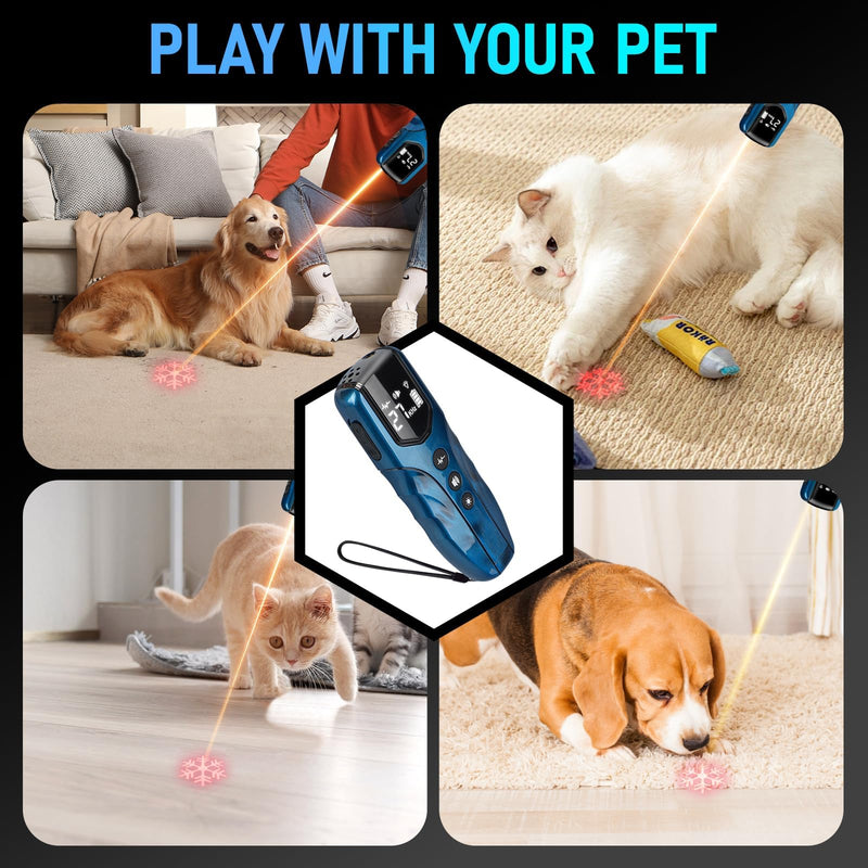 Dog Bark Deterrent Device, Anti Barking Device for Dogs 35ft Long Range, Ultrasonic Dog Training Device to Stop Barking Neighbors Dog, 5 Modes| Safe & Effective for Small, Medium & Large Dogs,Blue