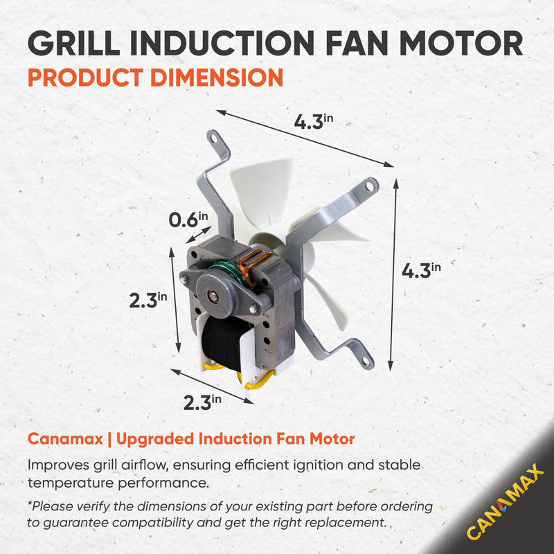 Upgraded Induction Fan Motor Replacement for Traeger Pit Boss Camp Chef Induction Fan Kit