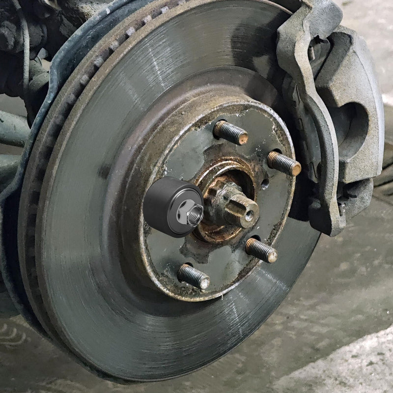Wheel Stud Installer Tool, Tire Stud Tool, M12x1.25 M12x1.5 M14x1.5, Iron, with 3/4" Hex Wheel Lug Nuts, Silver Tone, 1 Set