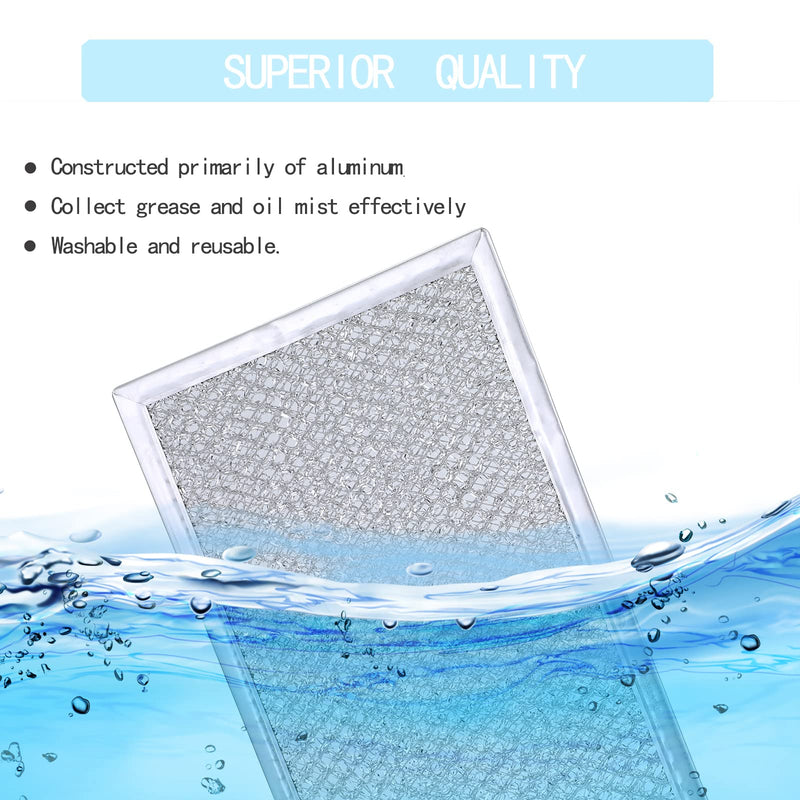 Grease Filter Replacement for Whirlpool Microwave WMH31017AS WMH31017HZ WMH31017FS WMH32519HZ WMH32519CS WMH32519HZ WMH53520CS WMH53521HZ.(2 Pack) 2