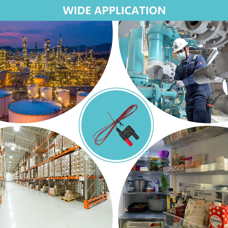 80BK-A Type K Thermocouple, Temperature Bead Probe, Clamp for Fluke Multimeter.