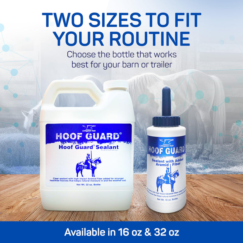 Hoof Guard Sealant for Horses 16oz – Fiber-Fortified Hoof Sealant with Aramid for Stronger Hooves – Professional Hoof Hardener That Fills Cracks, Locks In Moisture & Shields Against Thrush & UV Damage