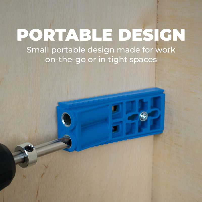 Kreg R3 Jr. Pocket-Hole Jig System - Portable Kreg Pocket-Hole Jig - Easy Clamping & Adjusting - Includes Positioning Sliders - For Materials 1/2" to 1 1/2" Thick