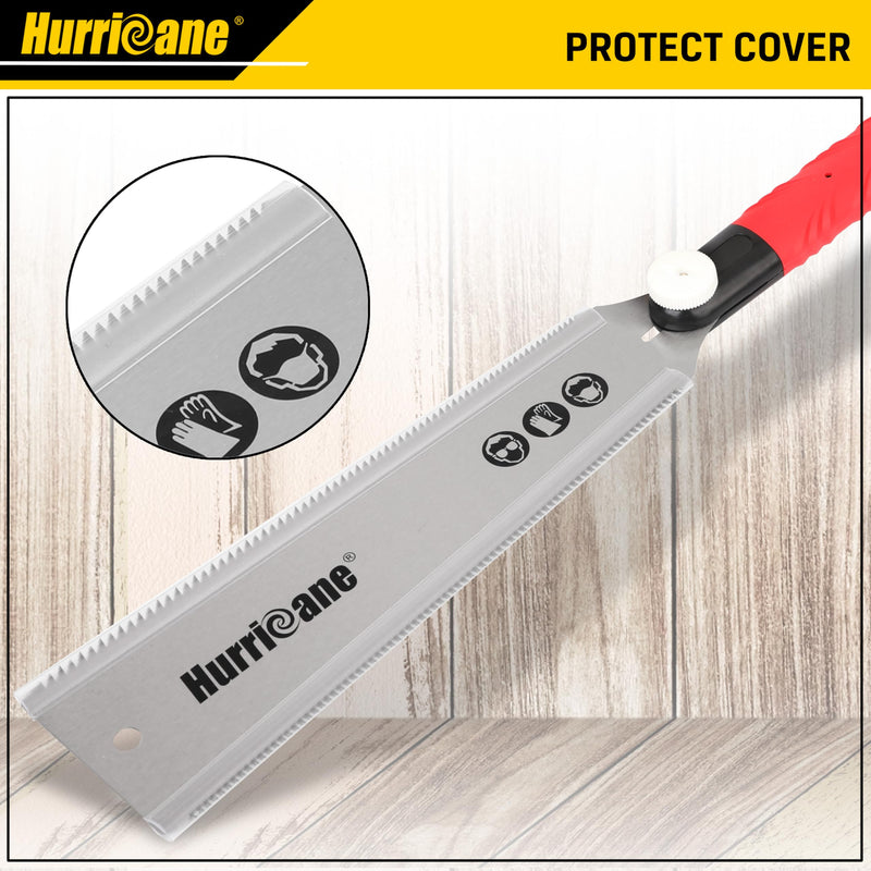 HURRICANE Japanese Pull Saw, 10" Hand Saw for Wood Cutting, Woodworking Tools, Double Sided Pull Saw, SK5 Flexible Blade, 6-10/18 TPI, Flush Cut Saw Wood Cutter Hardwoods/Softwoods, Non-slip Handle 10 inch (250mm)