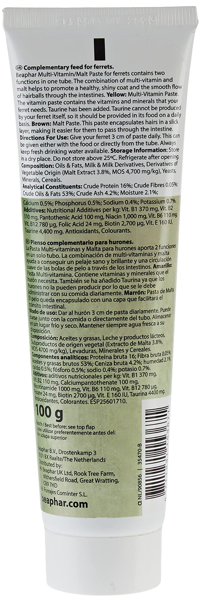 Beaphar Vitamin/Malt Paste for Ferrets 100 g & Ferret Bits Treats 35G + Ferret Bits Treats - PawsPlanet Australia