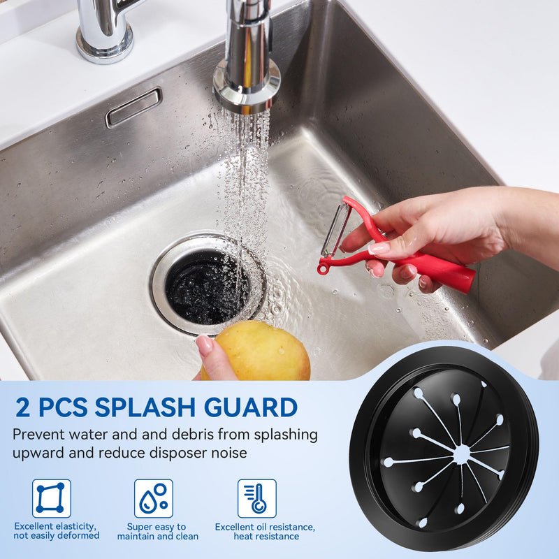 Garbage Disposal Sink Flange Kit with Garbage Disposal Stopper and Splash Guard, Garbage Disposal, Compatible with Waste King EZ Mount, Whirlaway and GE Models Garbage Disposal