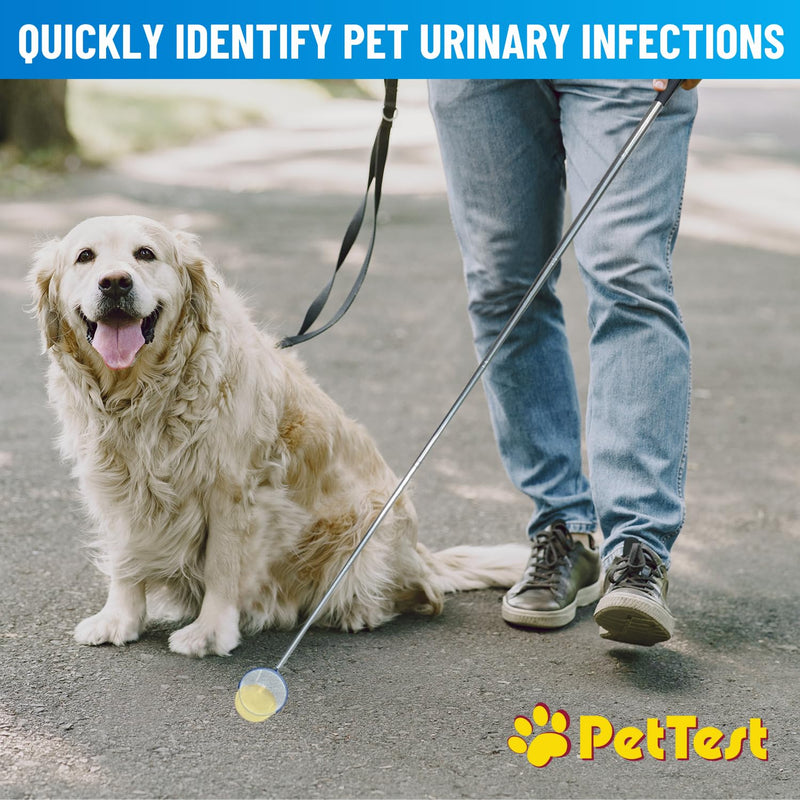 PetTest i-Catch Telescoping Dog Urine Catcher, 45-inch Extendable Dog Pee Stick Collector, and Telescopic Pole Handle for Small and Large Breeds, Includes a Reusable Cup with Milliliter Markings - PawsPlanet Australia