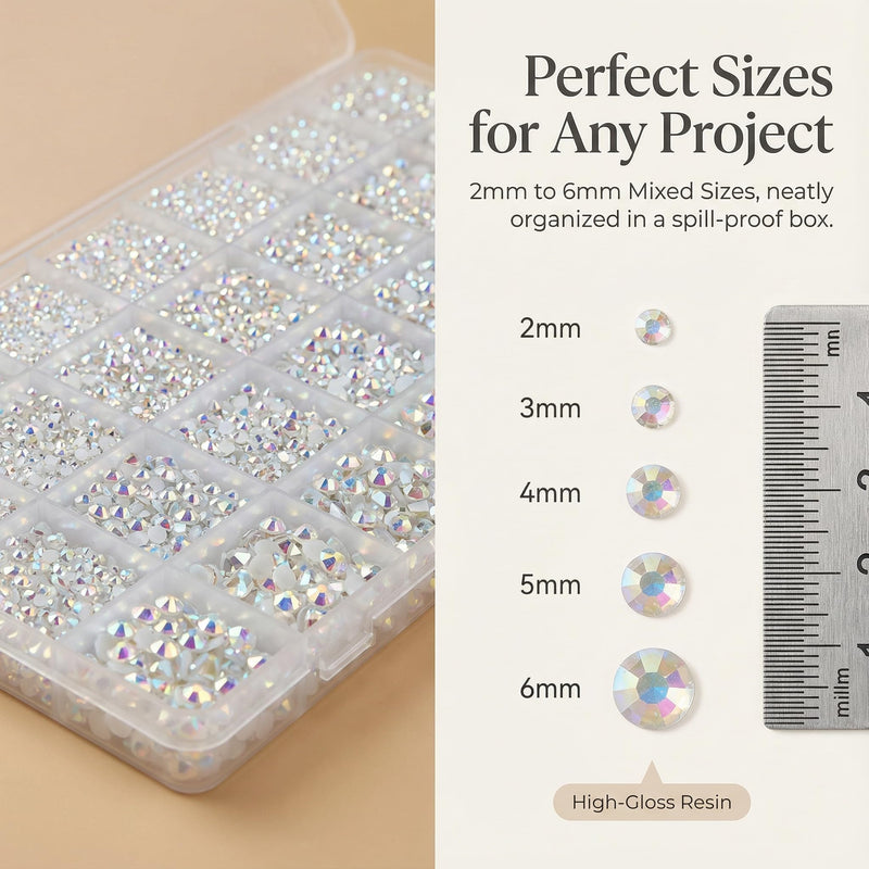 36000Pcs White AB Rhinestones for Bedazzling Crafting, Gems Jelly White Diamond Crystal Bedazzle Kit, Resin Flatback Rhine Stone Jewel Flat Back 2-6MM and b 7000 Glue for Crafts Clothing Clothes Shoes Large Pack + 3Pcs Glue Jelly white AB 2-6mm