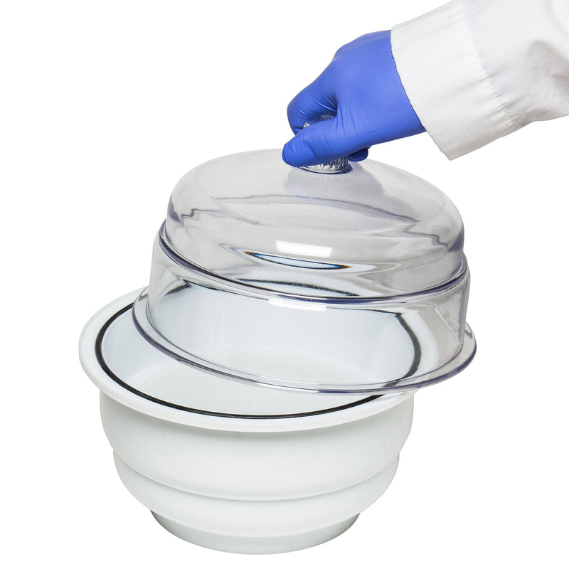 SP Bel-Art "Space Saver" Polycarbonate/Polypropylene Desiccator; 0.09 cu. ft. (F42030-0000) Made in USA 0.09 cu. ft.