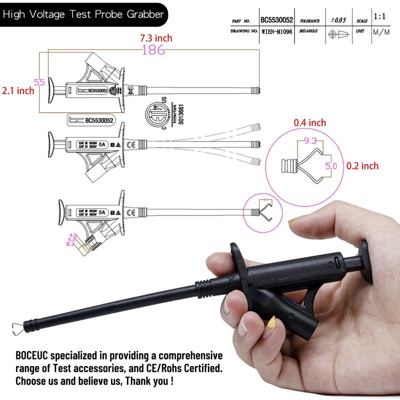 Multimeter Test Leads, Meter Needle Test Probe Adapter Set, Aligator Clips Electronic Test Lead kit Accessories(10 PCS) Test Leads Kit 175