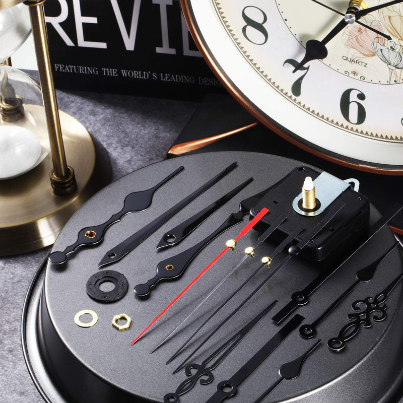 2 Pieces High Torque Long Shaft Clock Movement Mechanism with 5 Different Pairs of Hands Clock Repair Parts Replacement (28 mm/ 1.1 Inches) - NewNest Australia