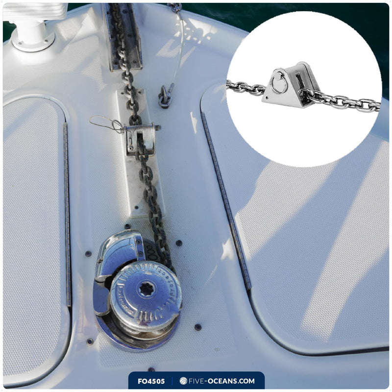 Five Oceans Stainless Steel Anchor Chain Lock Stopper for 3/16-Inch - 1/4-Inch Chains - FO4505
