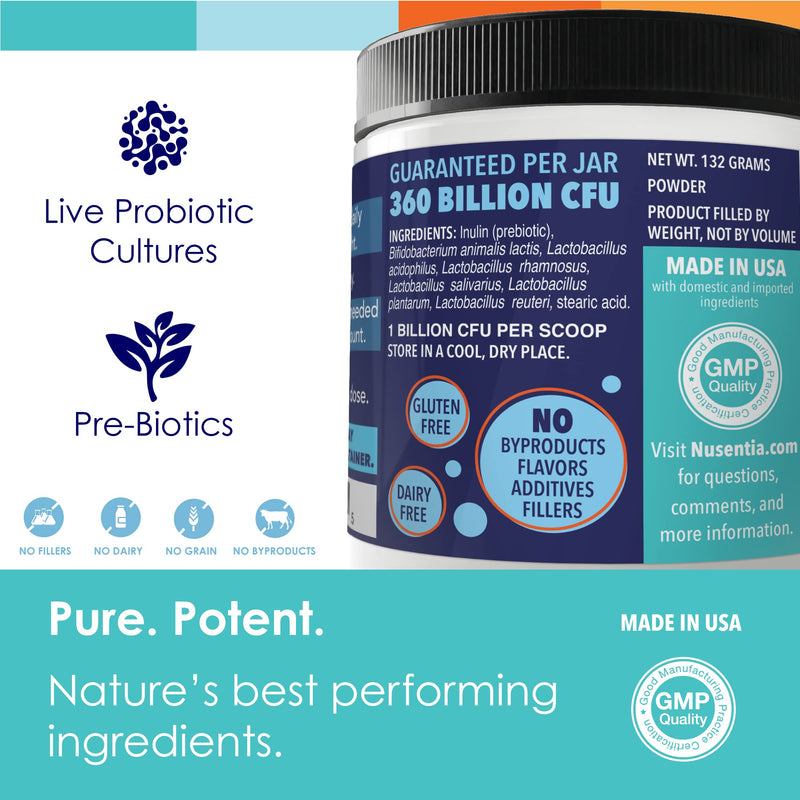NUSENTIA Probiotic Miracle Dog Probiotics for Dogs (Up to 360 Servings) - PawsPlanet Australia