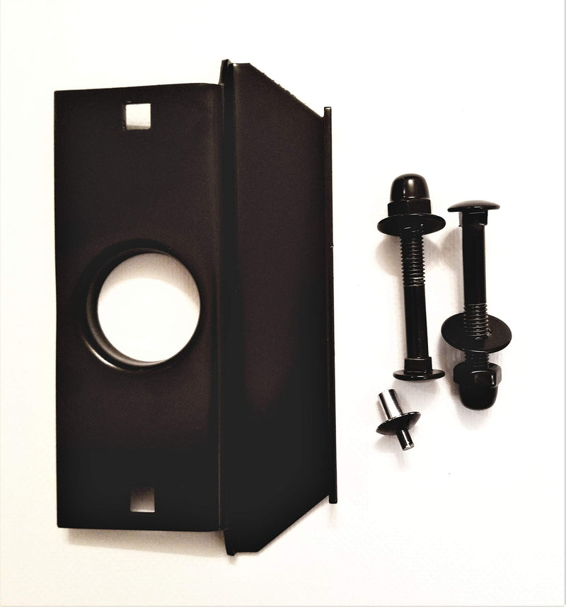 Steel Latch Guard Plate for Out-Swinging Doors | Commercial Door Security | Universal Latch Guard | TUFF STRIKE | Oil Rubbed Bronze
