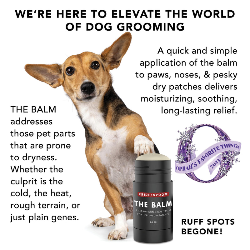 Pride and Groom The Balm – Creamy, Non-Greasy Balm for Dogs & Cats Made from Clean Ingredients, Shea Butter, Essential Oils & Vitamins to Moisturize & Heal Paws, Noses, Dry Patches, & More – 2.5 oz - PawsPlanet Australia