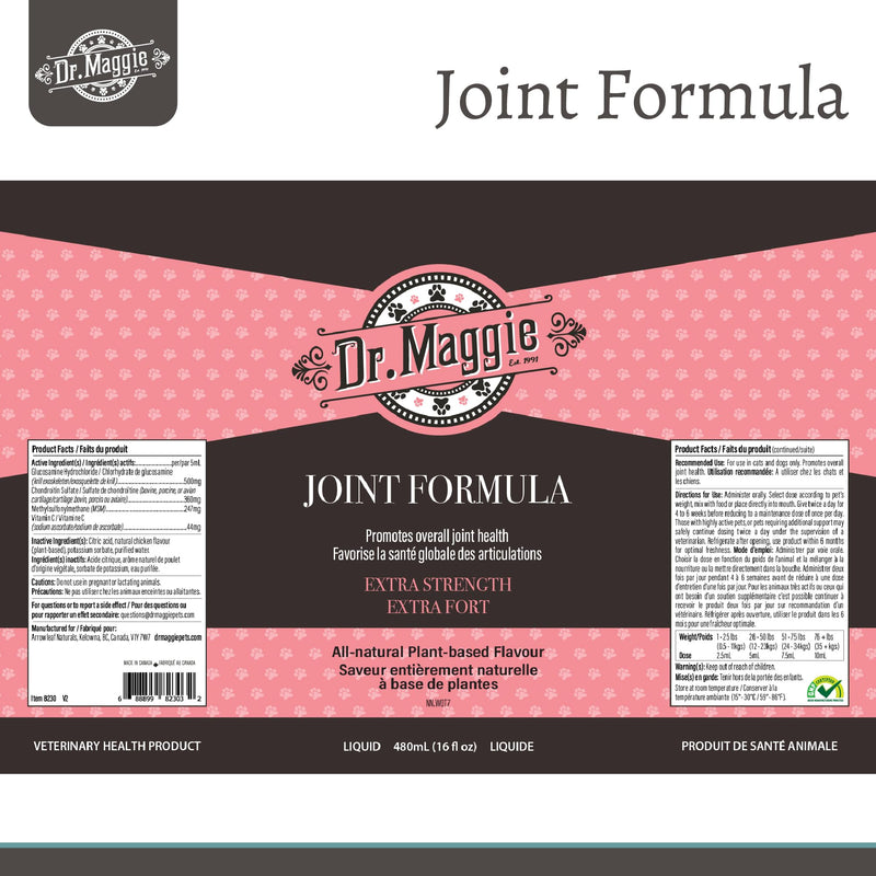 Dr. Maggie Joint Formula for Dogs and Cats with MSM, Glucosamine, and Chondroitin | 240 ml