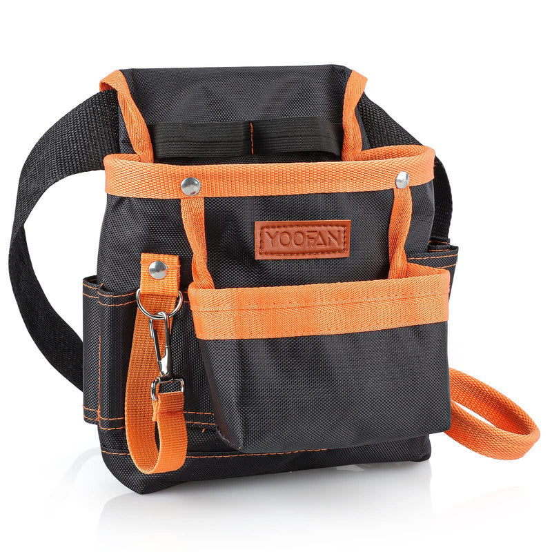 YOOFAN Tool Pouch - Tool Belt for Electrician Carpenter Construction Technician Gardening, Work Accessories for Men and Women, Orange