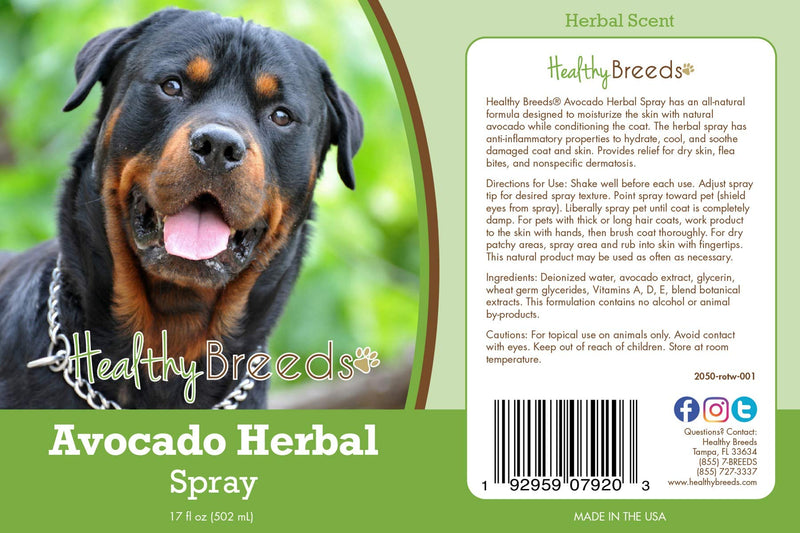 Healthy Breeds Rottweiler Avocado Herbal Spray 17 oz
