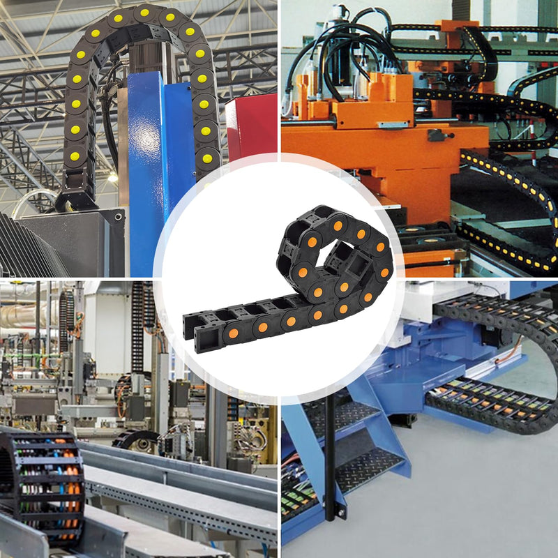 39.3 inch Plastic Drag Chain Cable Carrier, 1m Open Type Wire Drag Chain Cable Carrier R75 35 * 50mm Cable Drag Chain for CNC Router Electronic Industrial Machine 35×50×1000mm Opened