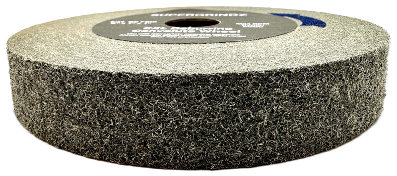 EXL Deburring Wheel - 6" x 1" x 1" 9S Fine Grit - Silicon Carbide - Metal Deburring, Finishing and Polishing Wheel - Convolute - (1 Pack) 1.0