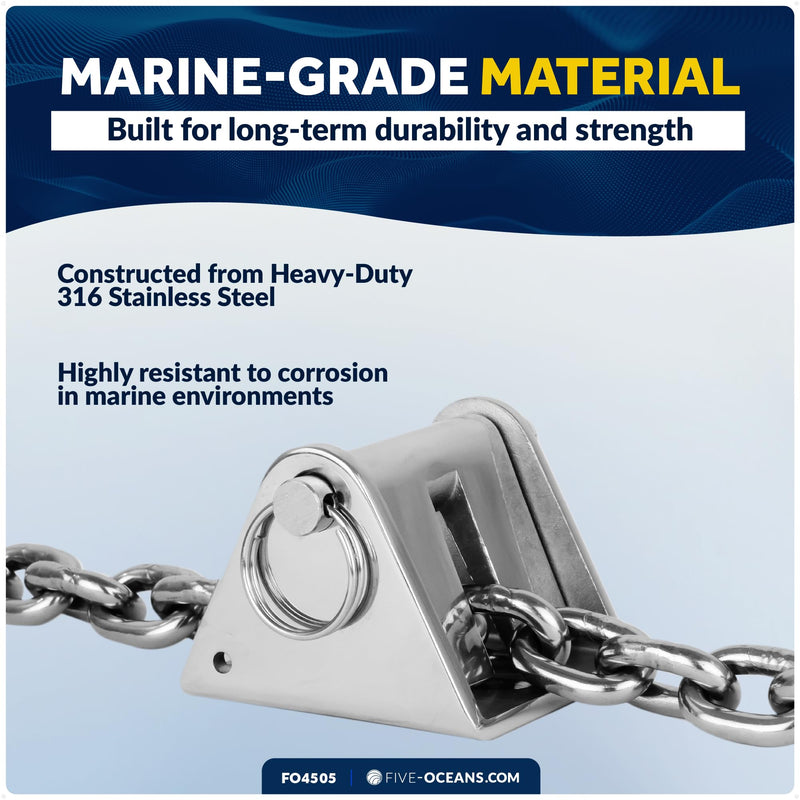 Five Oceans Stainless Steel Anchor Chain Lock Stopper for 3/16-Inch - 1/4-Inch Chains - FO4505