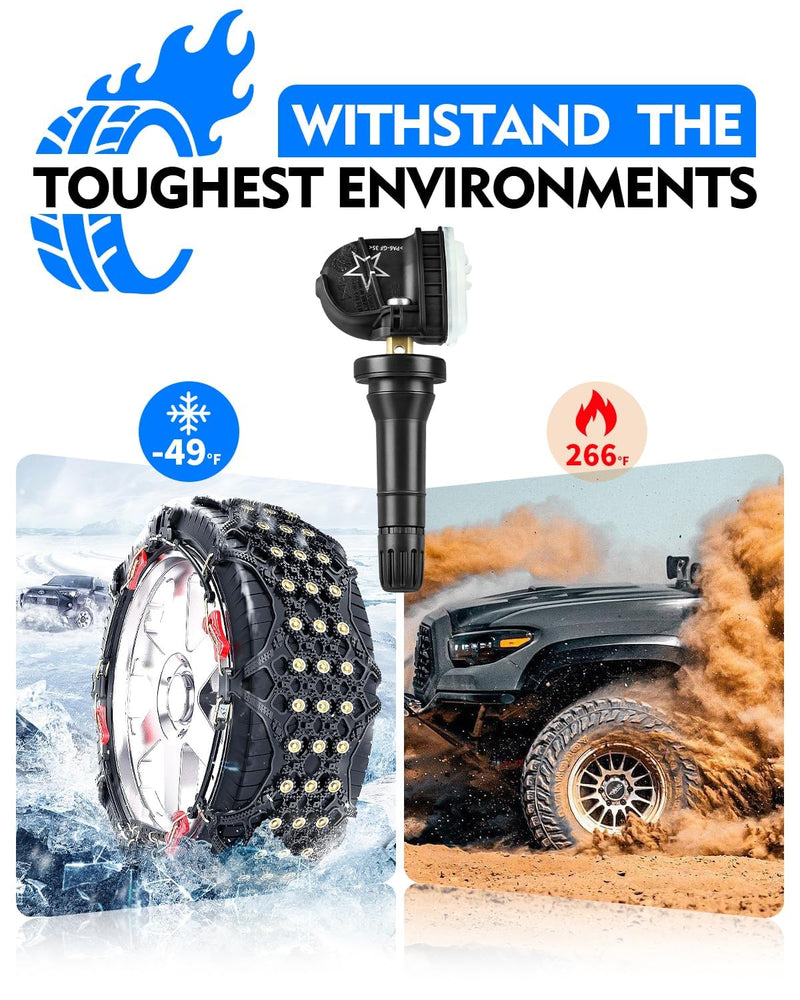 YZHIDAINF Pre-Programed TPMS Sensor for:-Chevy Impala 2006-2020 Malibu Tahoe Equinox Cruze for:-GMC Acadia for:-Cadillac Escalade 315MHz Tire Pressure Sensor Replaces#13586335 13598771 (Set of 4)