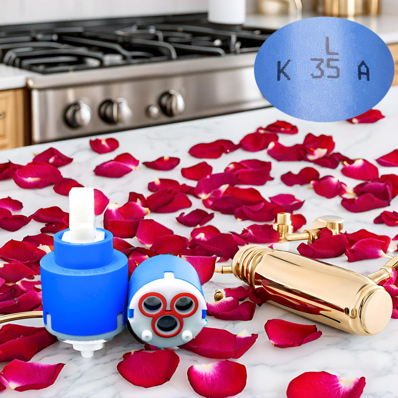 K35A Faucet Cartridge, Replacement Cartridge Compatible with La Torre, Gerber, Danze & Moen, Single Lever Shower Tub Repair, Tub Faucet Cartridges-KEROX K35A