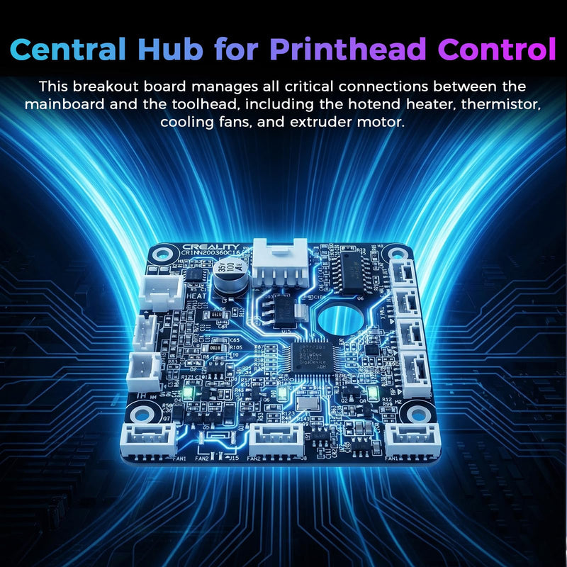 Creality Official Hi/Hi Combo Hotend Adapter Board, Original Hi PCBA Nozzle Adapter Plate, Module PCBA_G_CR1NN200360C16 Printhead Board, Toolhead PCB Board for Creality Hi and Hi Combo 3D Printer