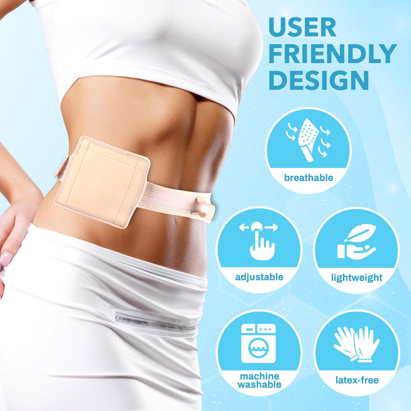 JJ CARE Feeding Tube Belt (Large/Extra Large), Breathable PEG Tube Belt, Nylon Fabric Gtube Belt Compatible with PEG Tubes and Gastrostomy Tubes, Adjustable and Washable G Tube Holder Large to Extra Large (36 to 49 Inch) - NewNest Australia