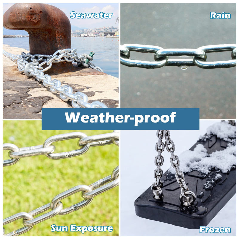Stainless Steel Chain, 5/64 in × 3.3 Ft Small Strong Chain Link Chain, Light Weight Chainlink Utility Metal Decorative Chain Key Chain Belt Chain Hanging Chain for Bird Feeder Planters Sign 3.3 Ft, 4 Pcs