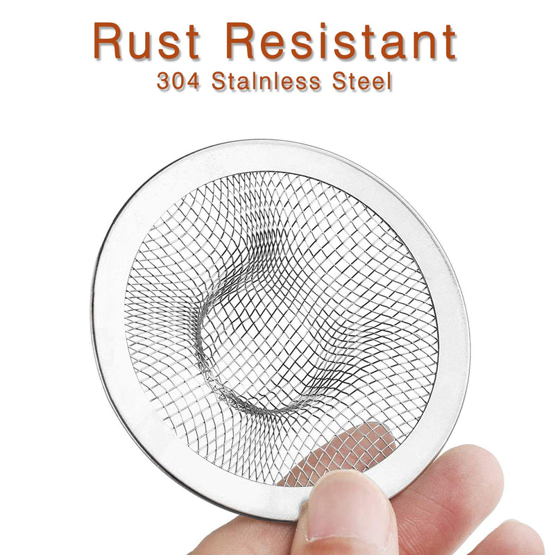 2pcs Heavy Duty Stainless Steel Slop Basket Filter Trap, 2.75" Top / 1" Mesh Metal Sink Strainer, Perfect for Kitchen Sink/Bathroom Bathtub Wash Basin Floor Drain Balcony Drain Hole, Utility… 2.75"