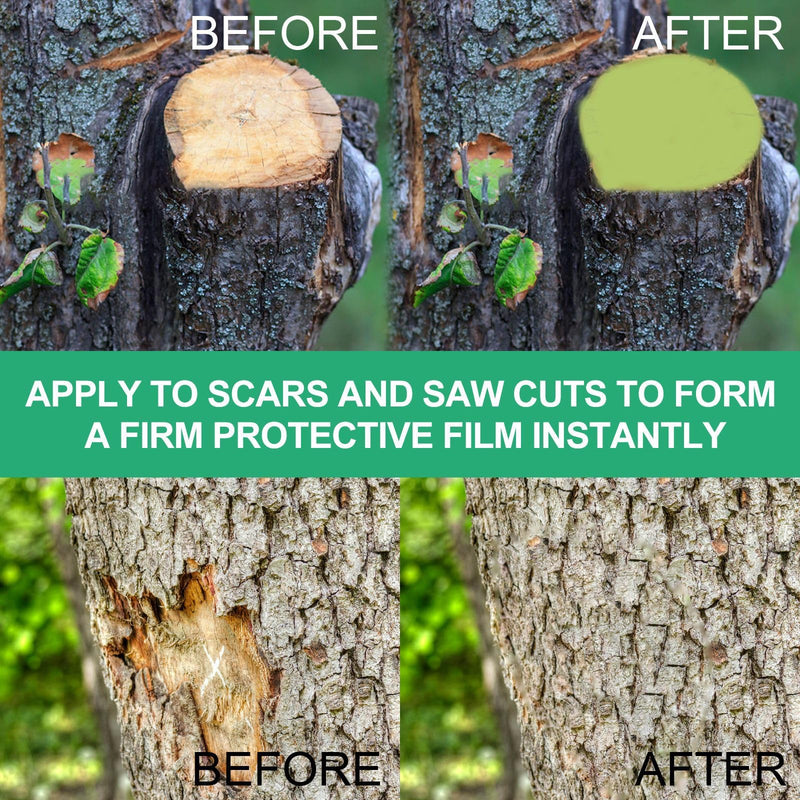 Tree Wound Pruning Sealer, Tree Wound Dressing with Brush, Tree Wound Sealer Healing Paste,Quick Recovery of Tree and Bonsai (1 PCS) 1 Pcs