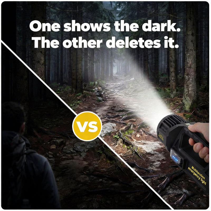 1300000 L Spotlight, Rechargeable Led Spotlight Flashlight with 350° Rotate Head, 9 Modes Super Bright Spot Lights Outdoor Handheld, IPX6 Waterproof Solar Flashlight for Emergencies X-Large LT-CL012 - NewNest Australia