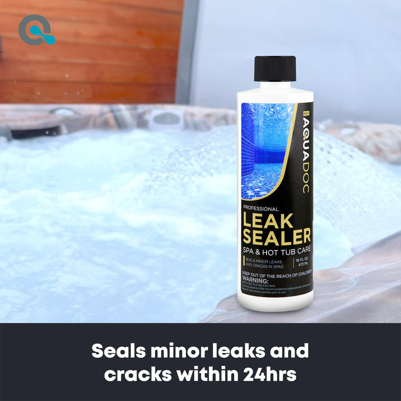 Hot Tub Leak Sealer to Fix Leaks Easily - Spa Leak Sealer 16oz, Advanced Spa Repair Chemical Made in the USA - AquaDoc 1 Pack of Leak Sealer