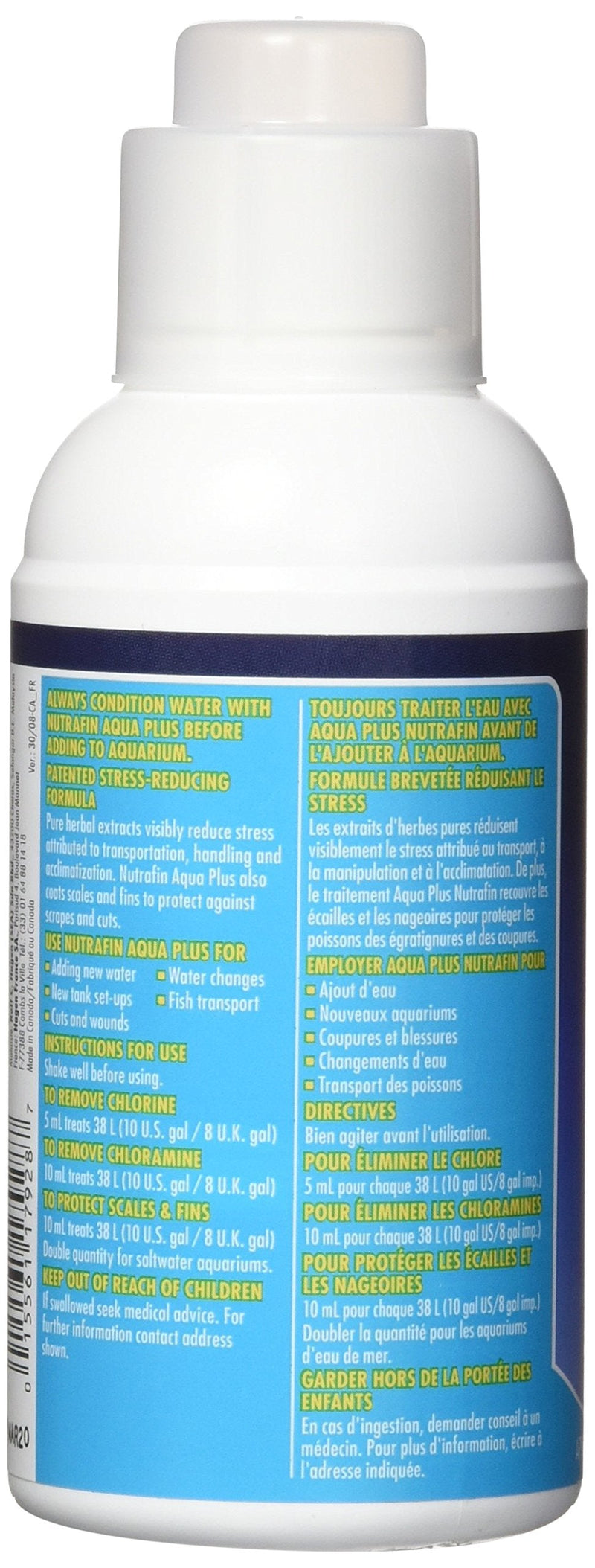 Nutrafin Aqua Plus Water Conditioner, 250ML/8.4 OZ 8-1/2-Ounce