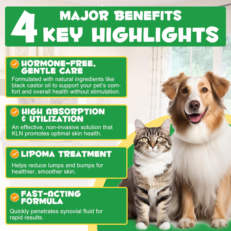 Buddy Guard for Dogs Lumps and Bumps 2 fl.oz, Lipoma Treatment for Dogs Cats, Soften Fatty Lumps & Bumps in Dogs, Castor Oil for Dogs, Mushroom Supplements Lipoma Reduction, Immune Support