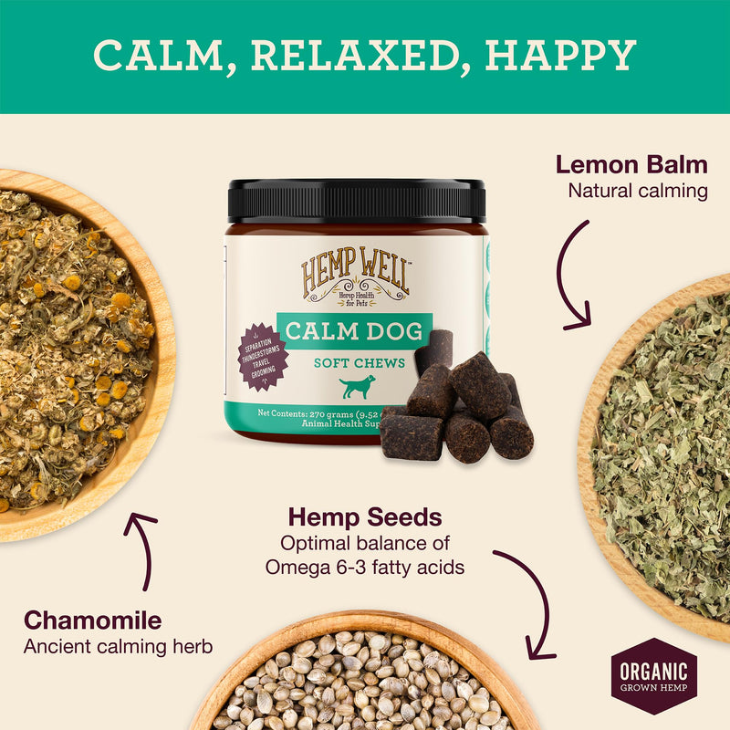 Hemp Well Dog Soft Chew Trial Pack Bundle - Organic Hemp Soft Chews (Calm, Immune, and Thrive!)