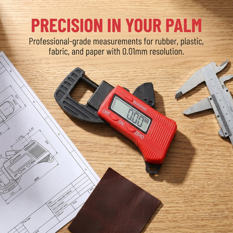 2pcs Thickness Gauge Caliper Micrometer Thickness Micrometer Measurement Tool for Thickness Digital Micrometer