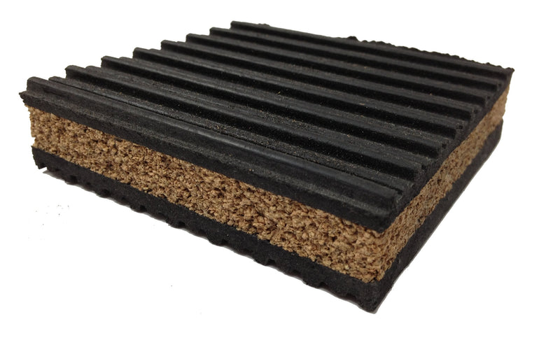4 Pack of Anti Vibration Pads 4" x 4" x 7/8" Rubber/Cork Vibration isolation pads 4" X 4" X 7/8"