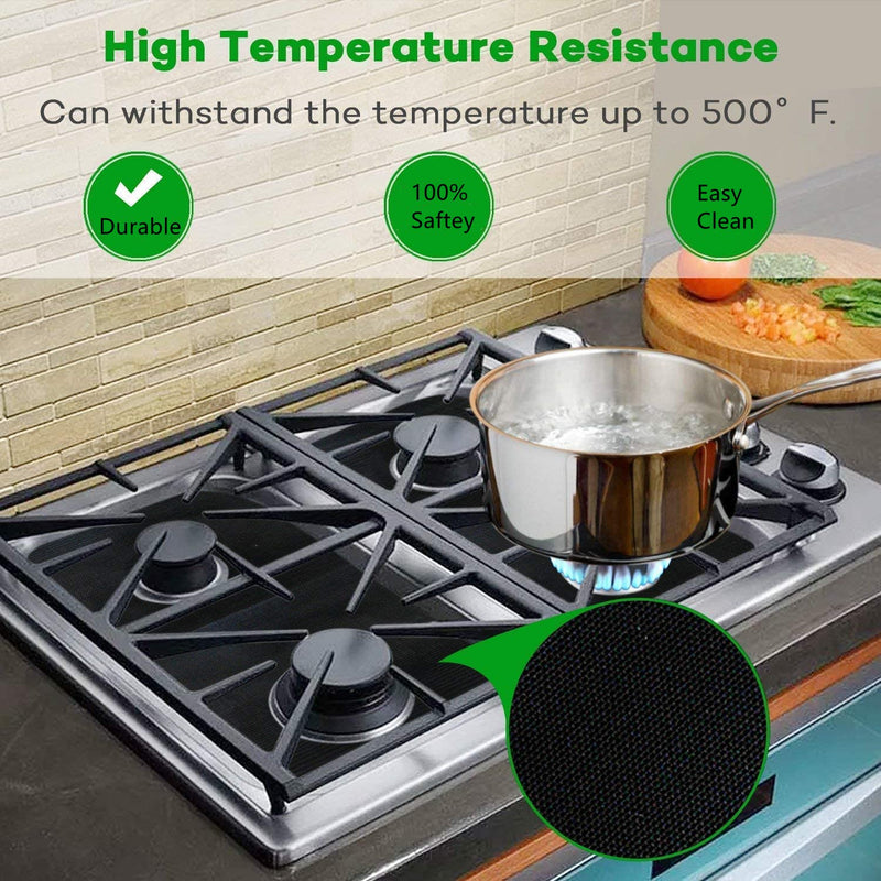 Forlivese Reusable Gas Stove Burner Covers -10 Pack Non-Stick Stovetop Burner Liners Gas Range Protectors Size 10.6x 10.6 Inch Cuttable Dishwasher Safe Easy to Clean 10 Pack