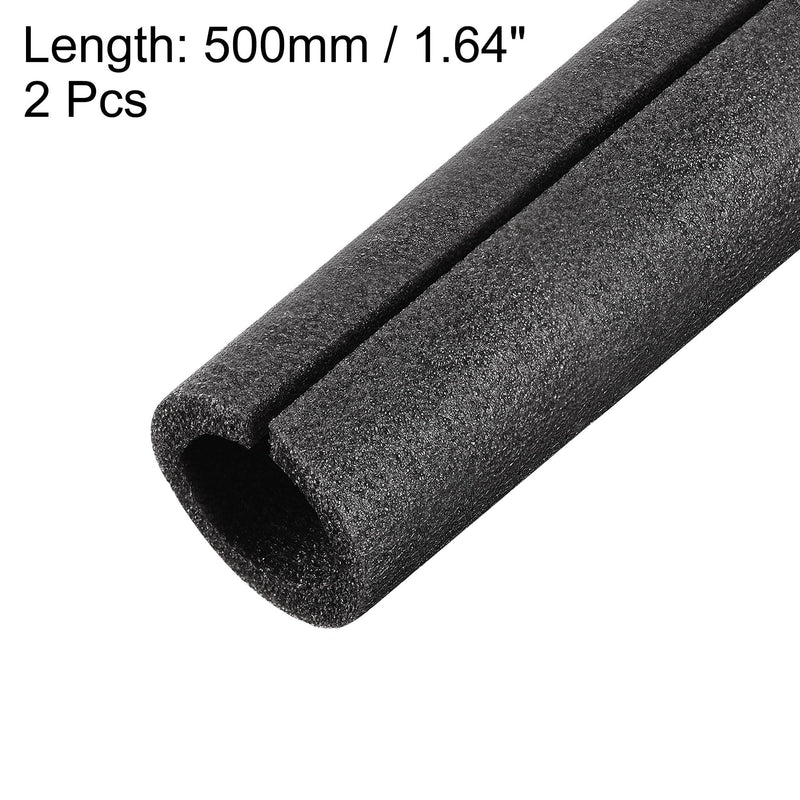 uxcell Foam Tube 1.64 Ft Length 1.37in ID 2.15in OD Hollow Pipe Cover for Protecting Pipes and Heat Preservation Black 2 Pack 1.37 x 2.15inch