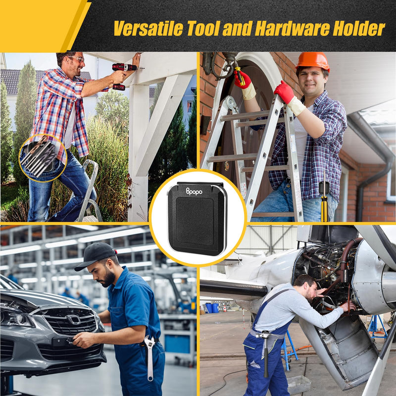Magnetic Belt Clip Tool Holder,Powerful Magnetic Tool Holster Clip-on Belt Easy Access to Screws, Nails, Hammer, Sockets, Pliers, Drill Bits,A Must-Have Tool Belt Accessory